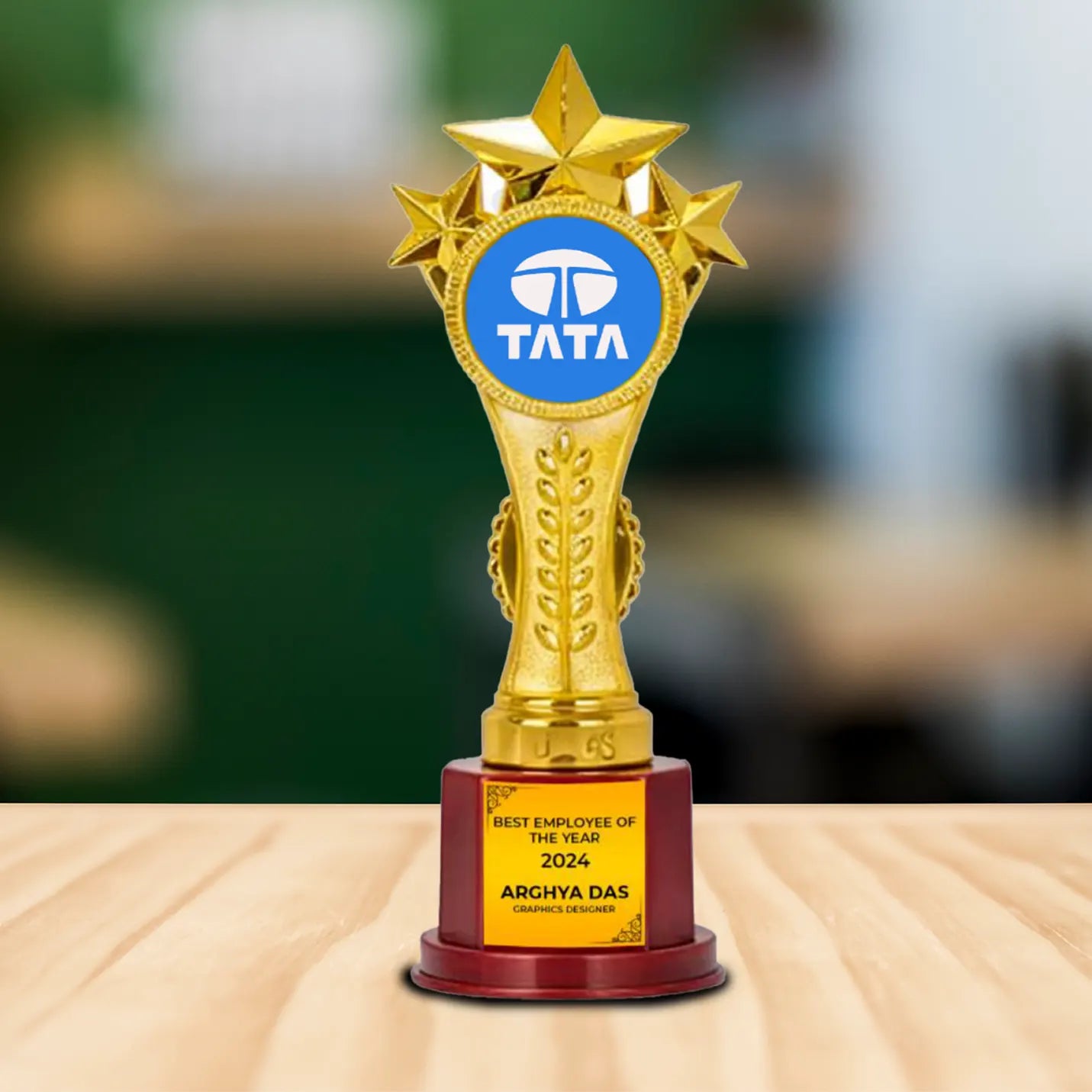 Fiber Trophy with personalization options 