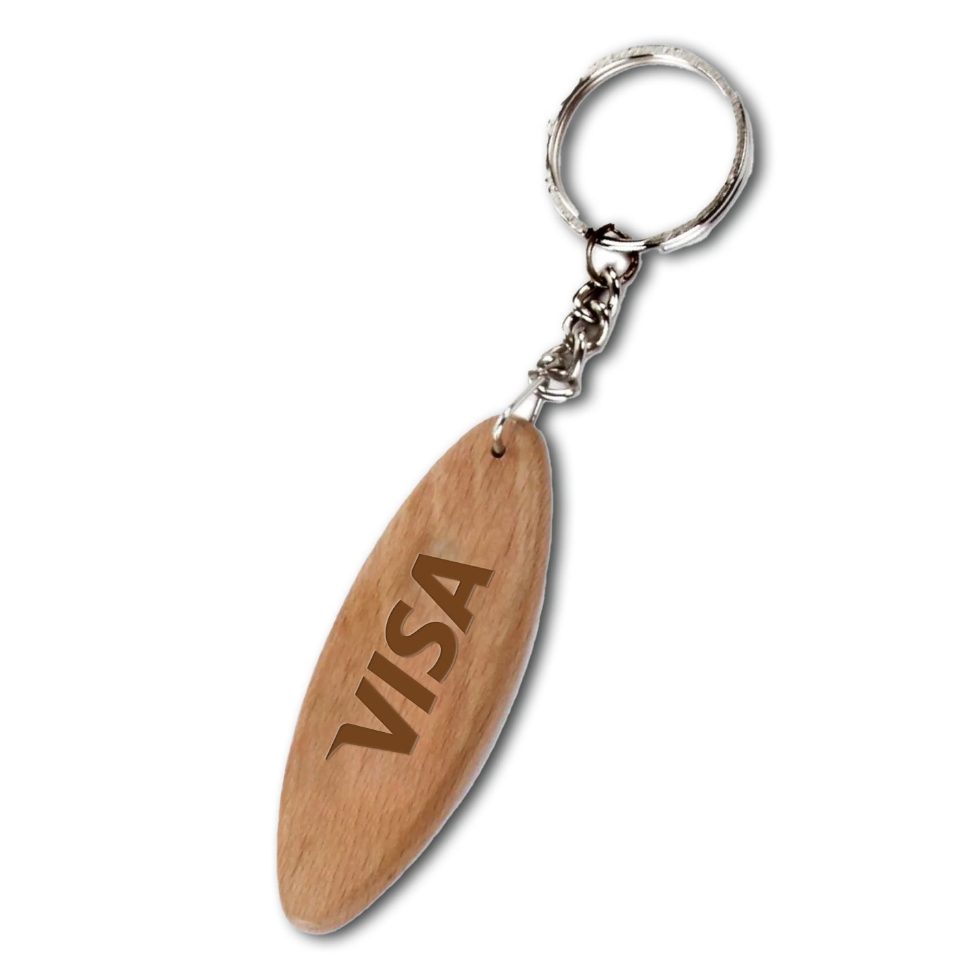 Exquisite Laser-Engraved Wooden Key Chain Img 2