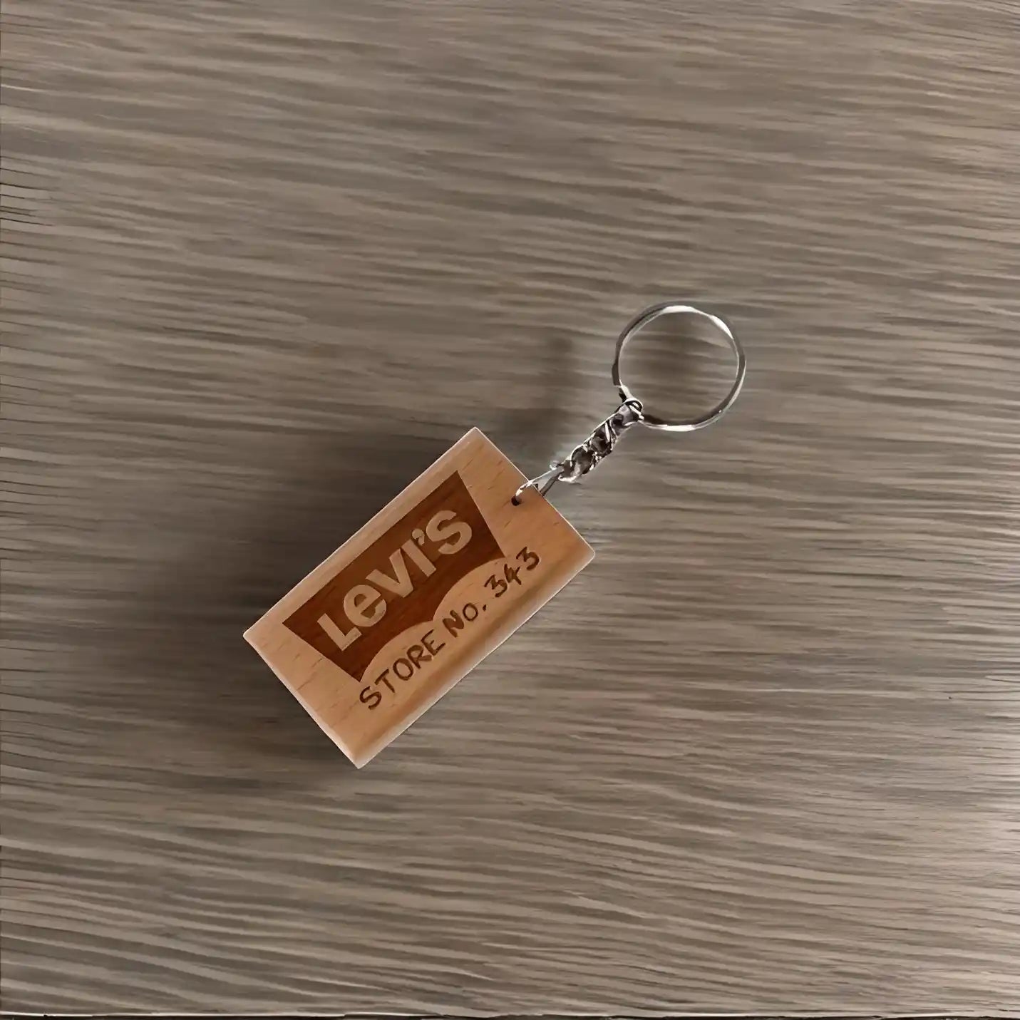Custom Laser Engraved Wooden Key Chain