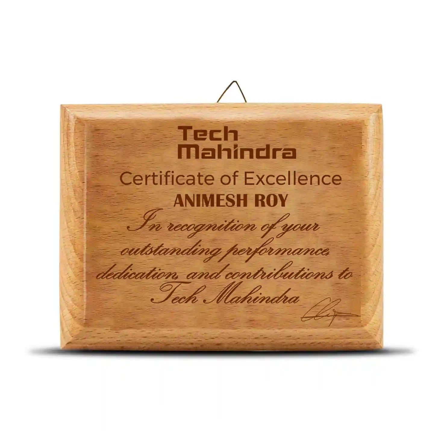 Classic Laser-Engraved Wooden Plaque