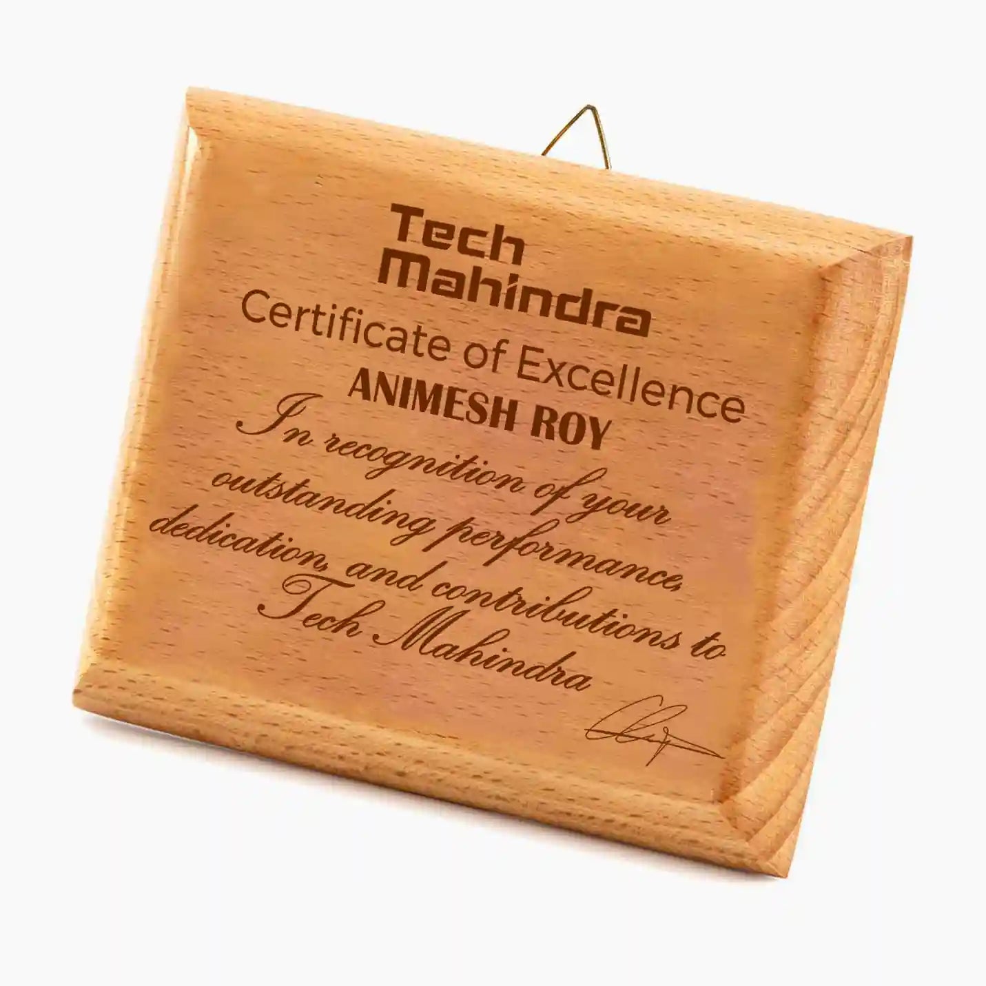 Classic Laser-Engraved Wooden Plaque
