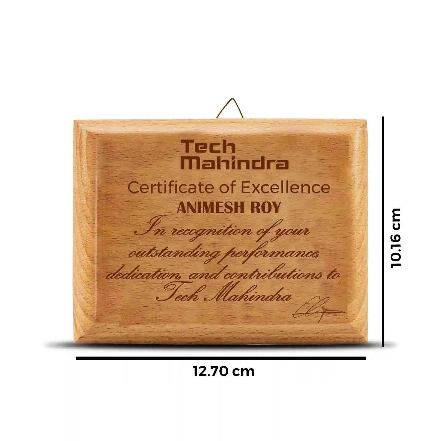 Classic Laser-Engraved Wooden Plaque