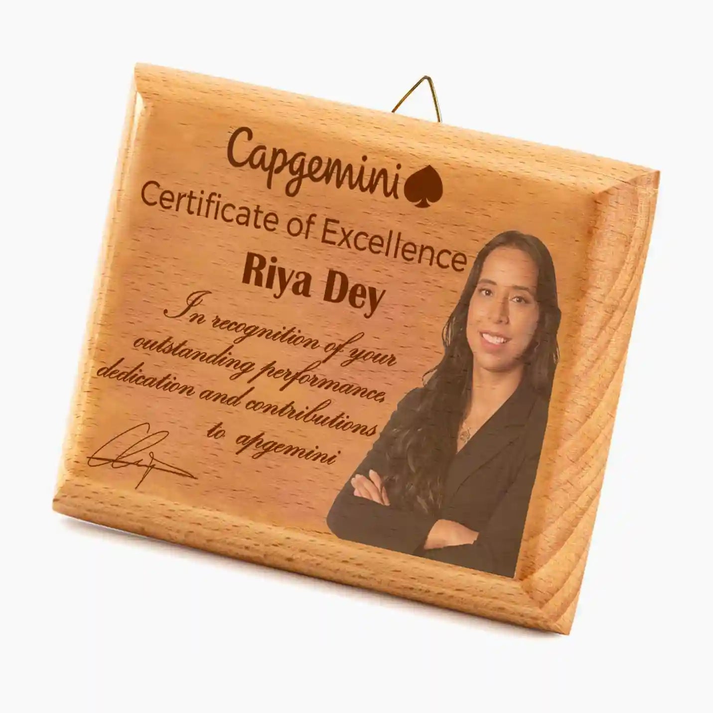 Vintage Laser-Engraved Wooden Plaque