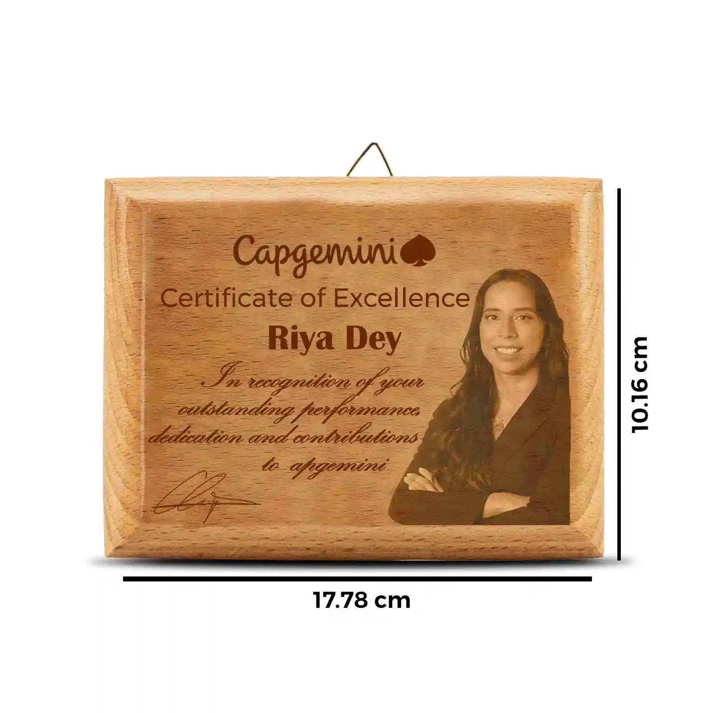 Vintage Laser-Engraved Wooden Plaque