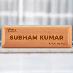 Premium-Quality Engraved Wooden Name Plate