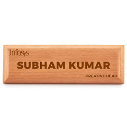 Premium-Quality Engraved Wooden Name Plate