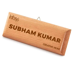 Premium-Quality Engraved Wooden Name Plate