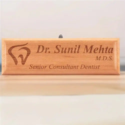 Elegant Full HD Color Wooden Name Plate