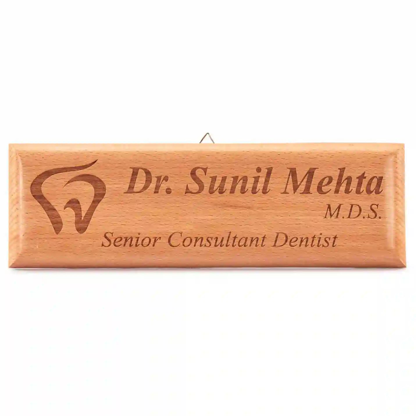 Elegant Full HD Color Wooden Name Plate