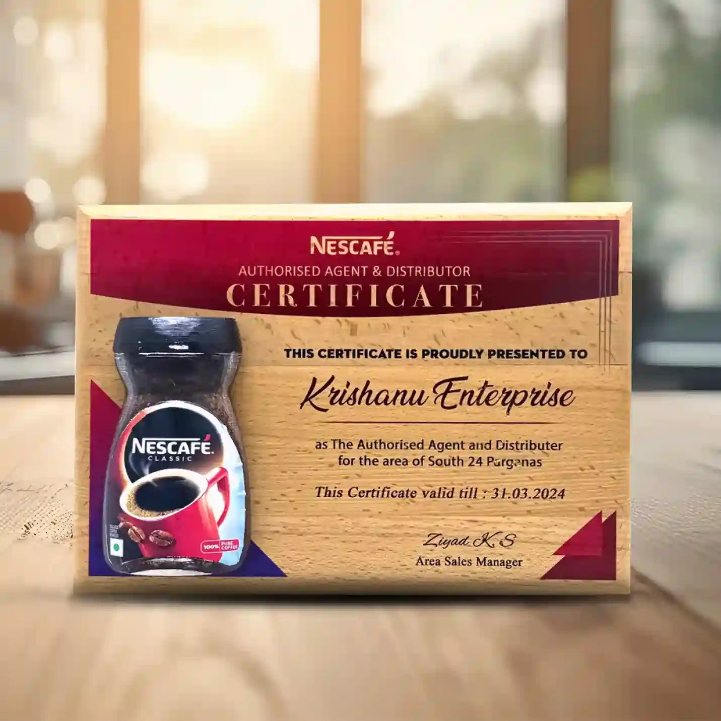 Best-Quality Laser-Engraved Wooden Victory Plaque Img 1