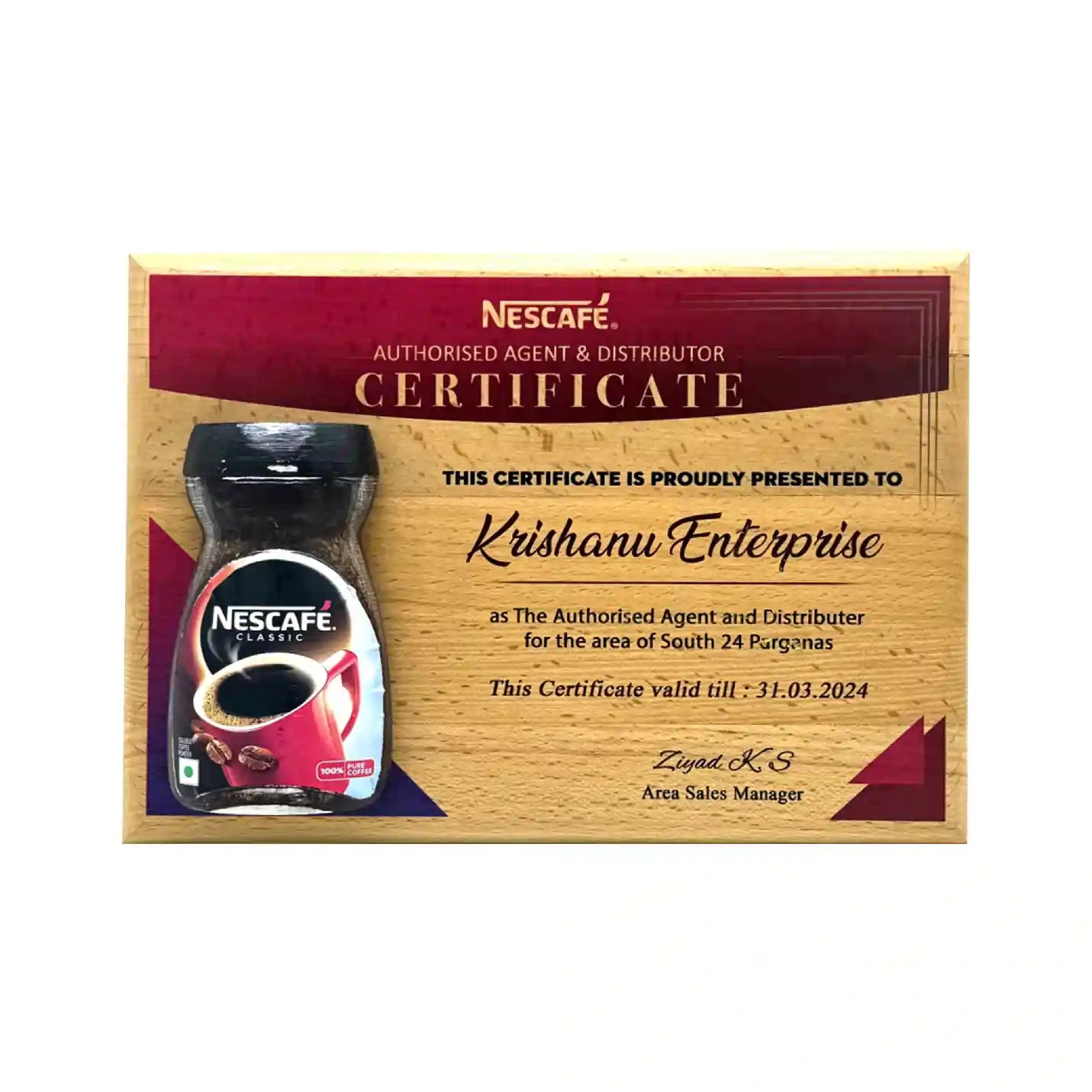 Best-Quality Laser-Engraved Wooden Victory Plaque Img 2