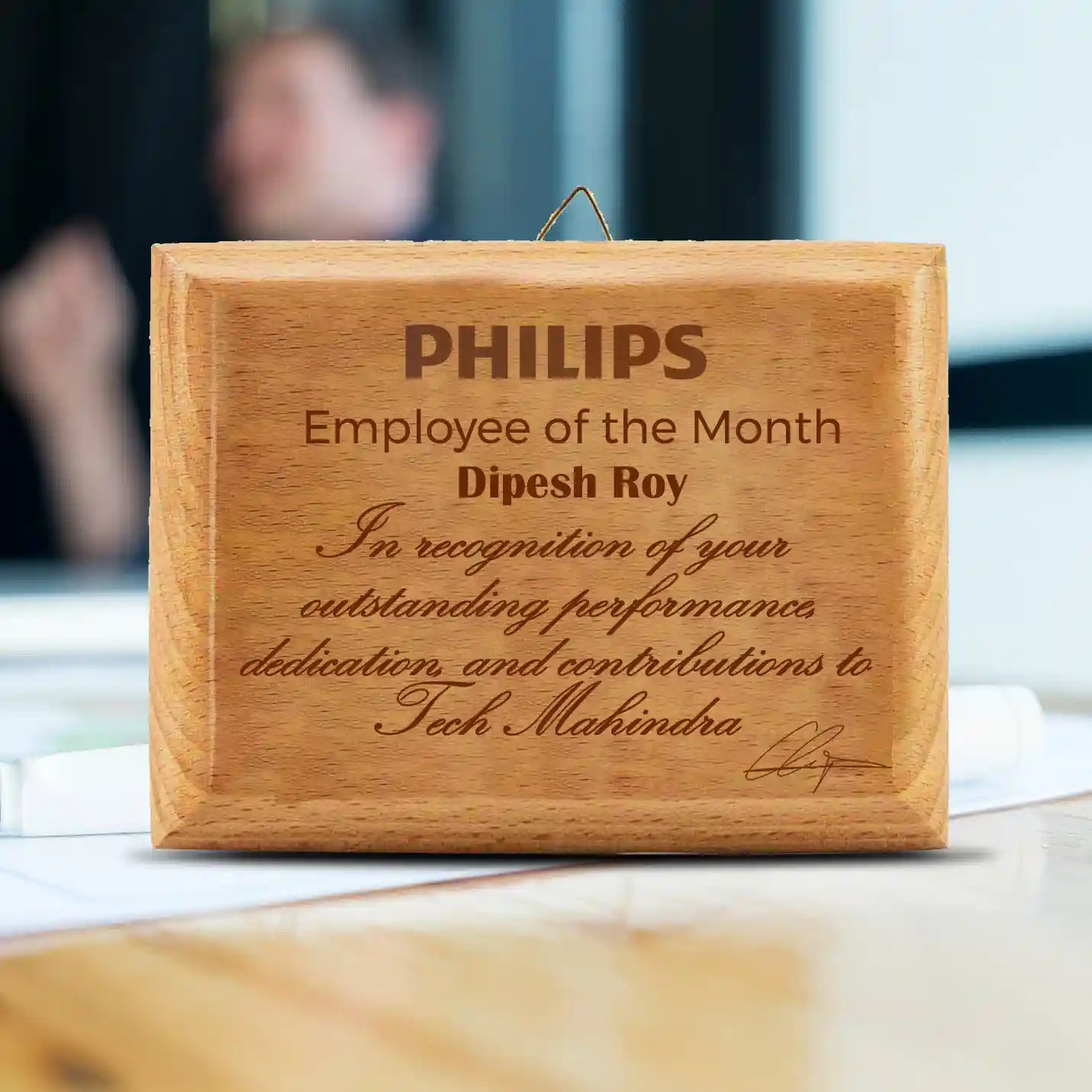 Premium-Quality Laser-Engraved Wooden Plaque