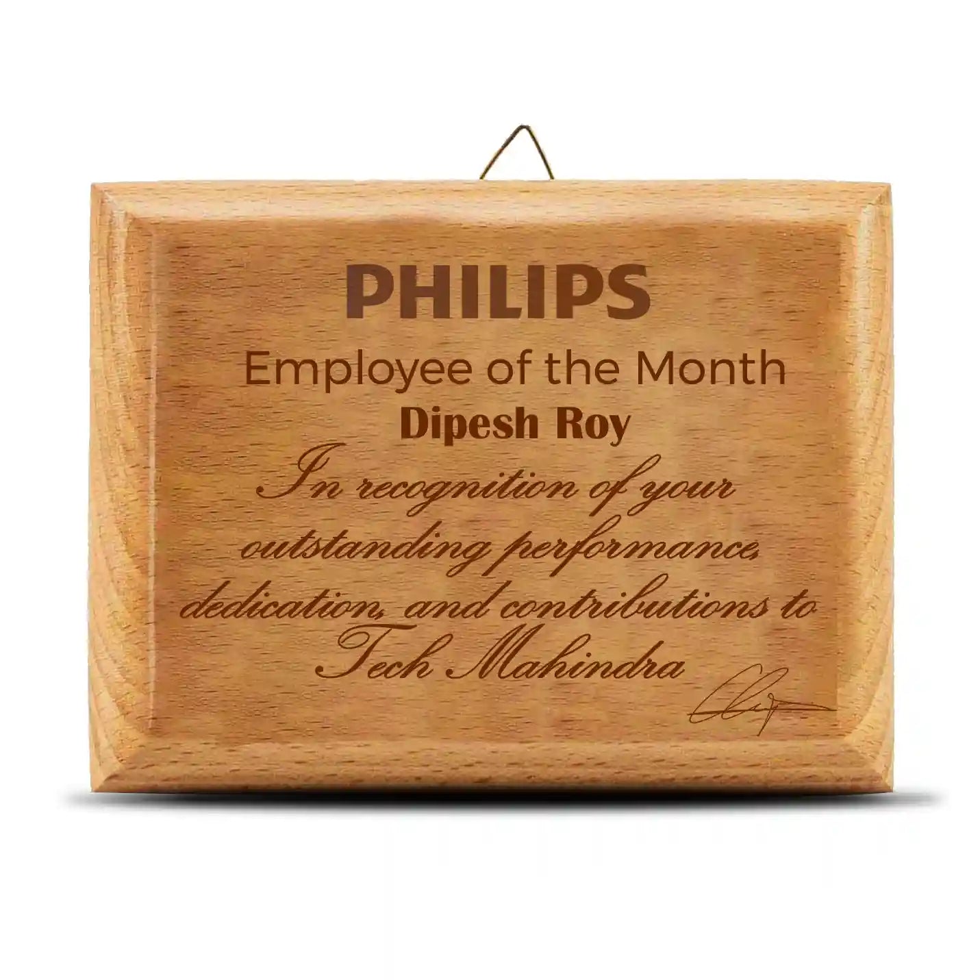 Premium-Quality Laser-Engraved Wooden Plaque