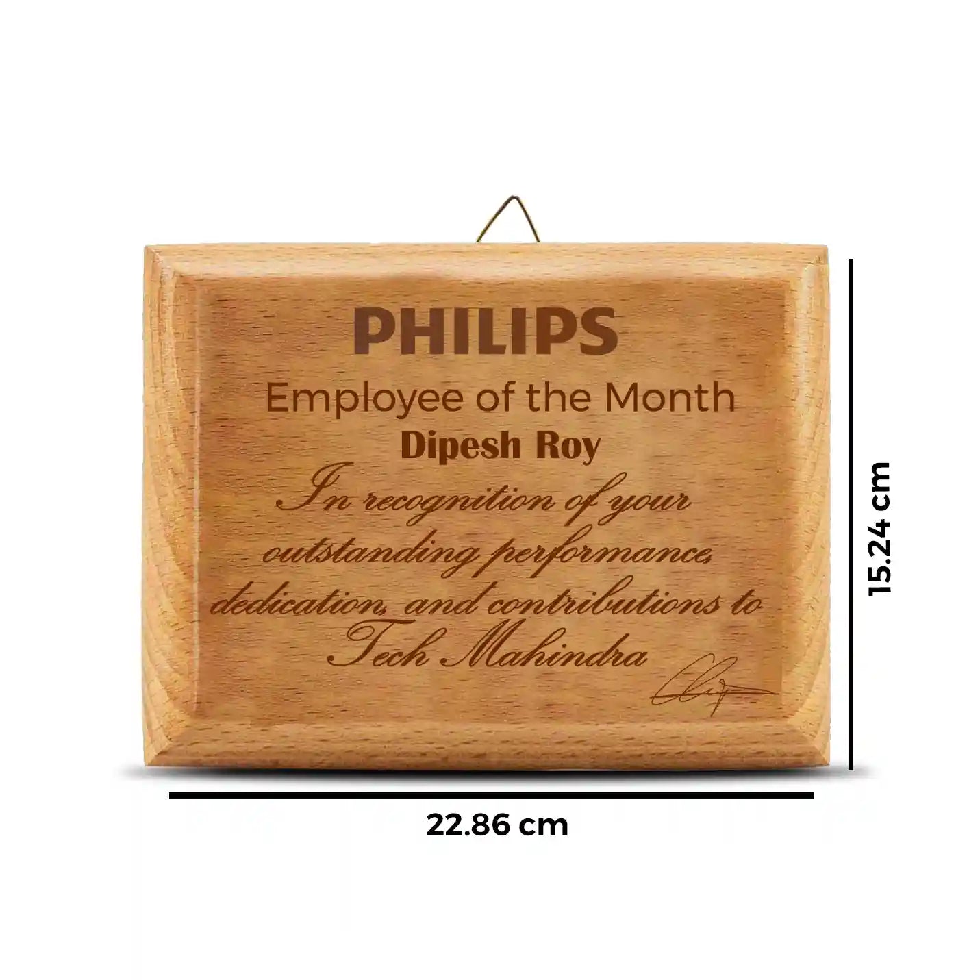 Premium-Quality Laser-Engraved Wooden Plaque