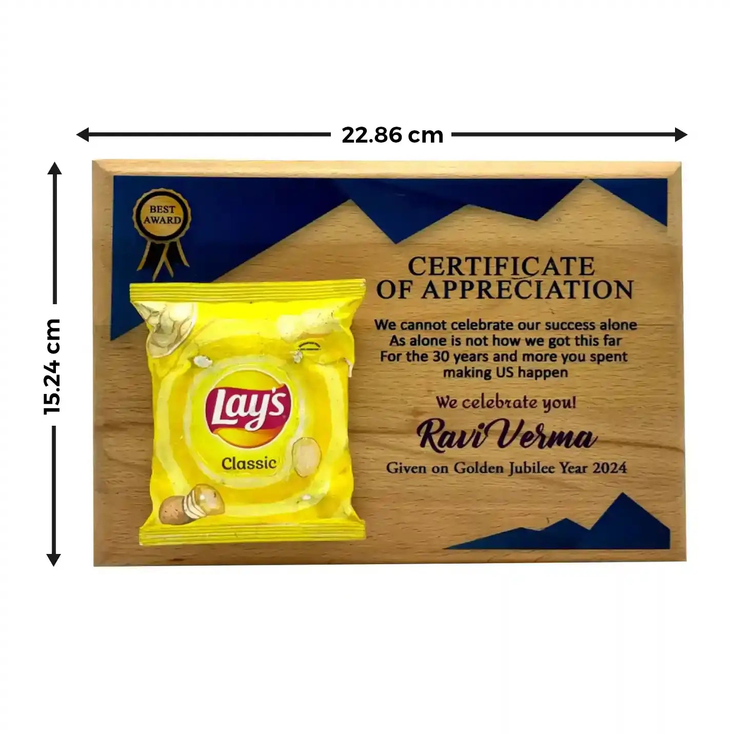 Top-Notch Laser-Engraved Wooden Achievement Plaque Img 3