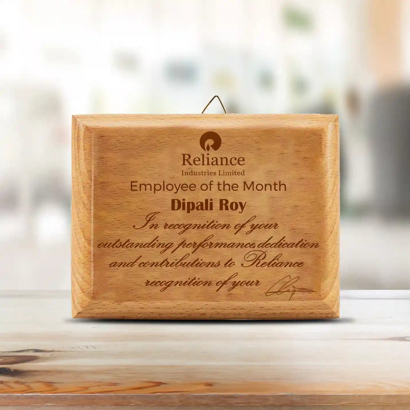 Best-Quality Laser-Engraved Wooden Plaque