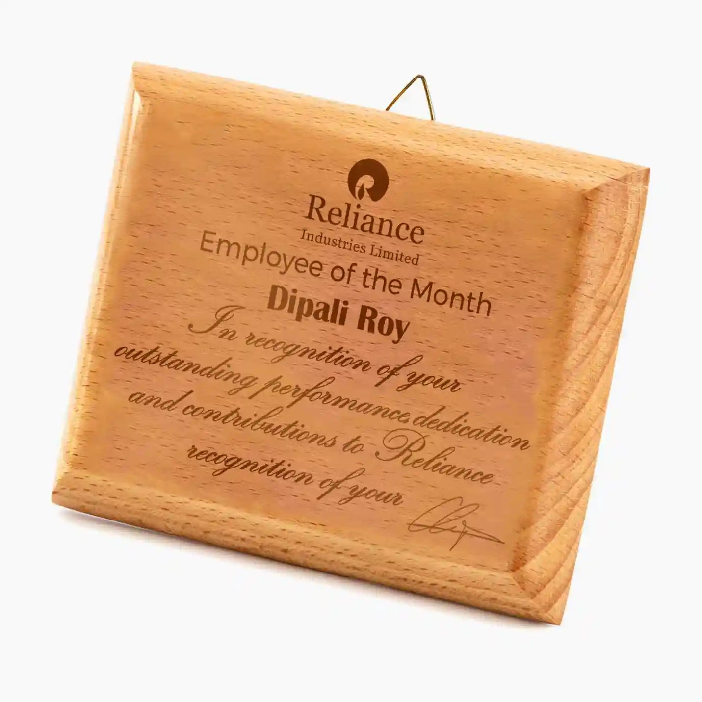 Best-Quality Laser-Engraved Wooden Plaque