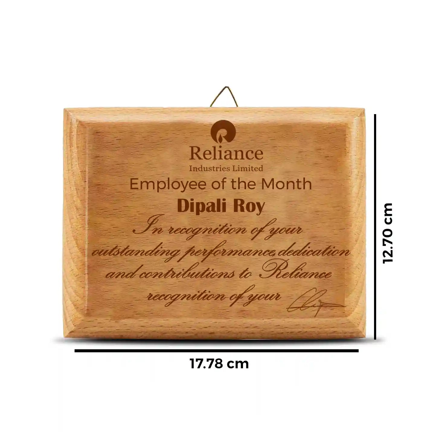 Best-Quality Laser-Engraved Wooden Plaque