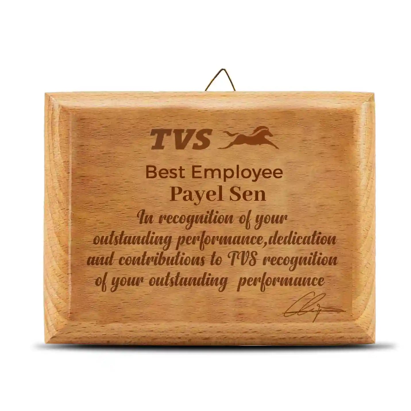 Premium Wooden Laser-Engraved Plaque