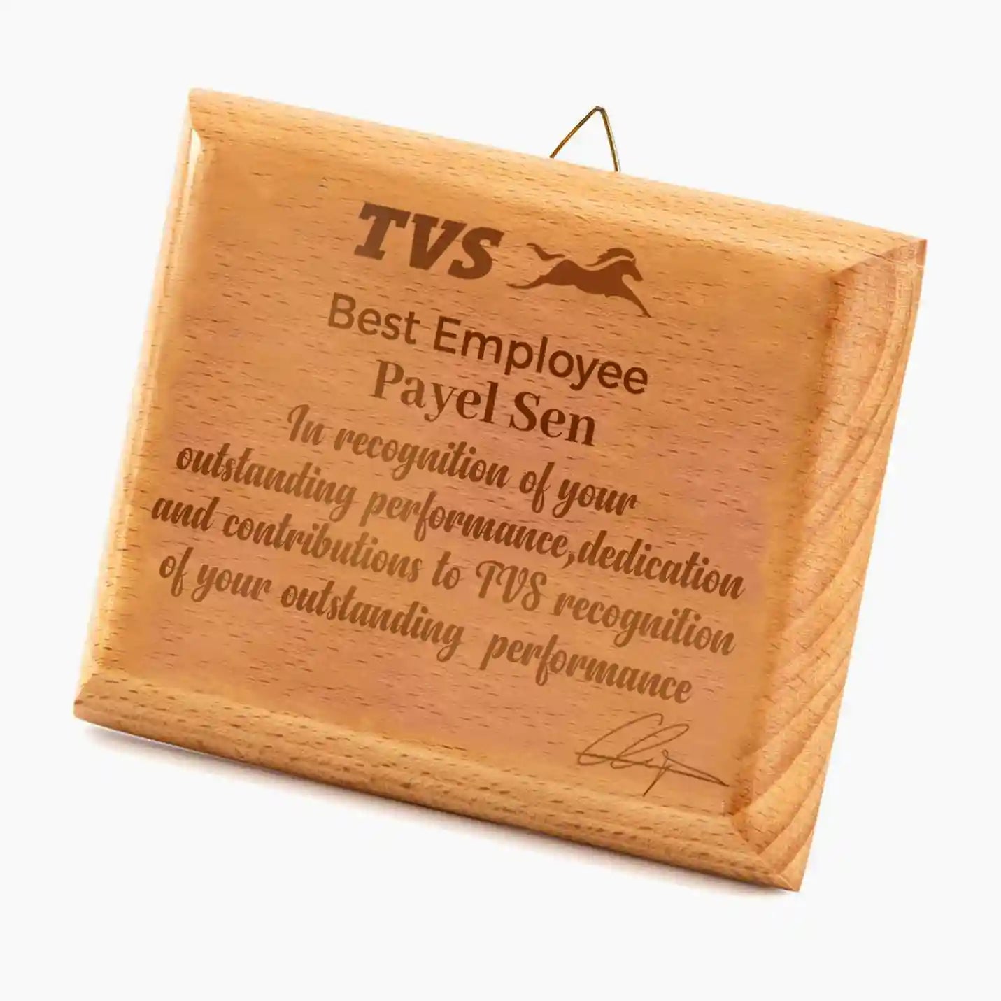 Premium Wooden Laser-Engraved Plaque
