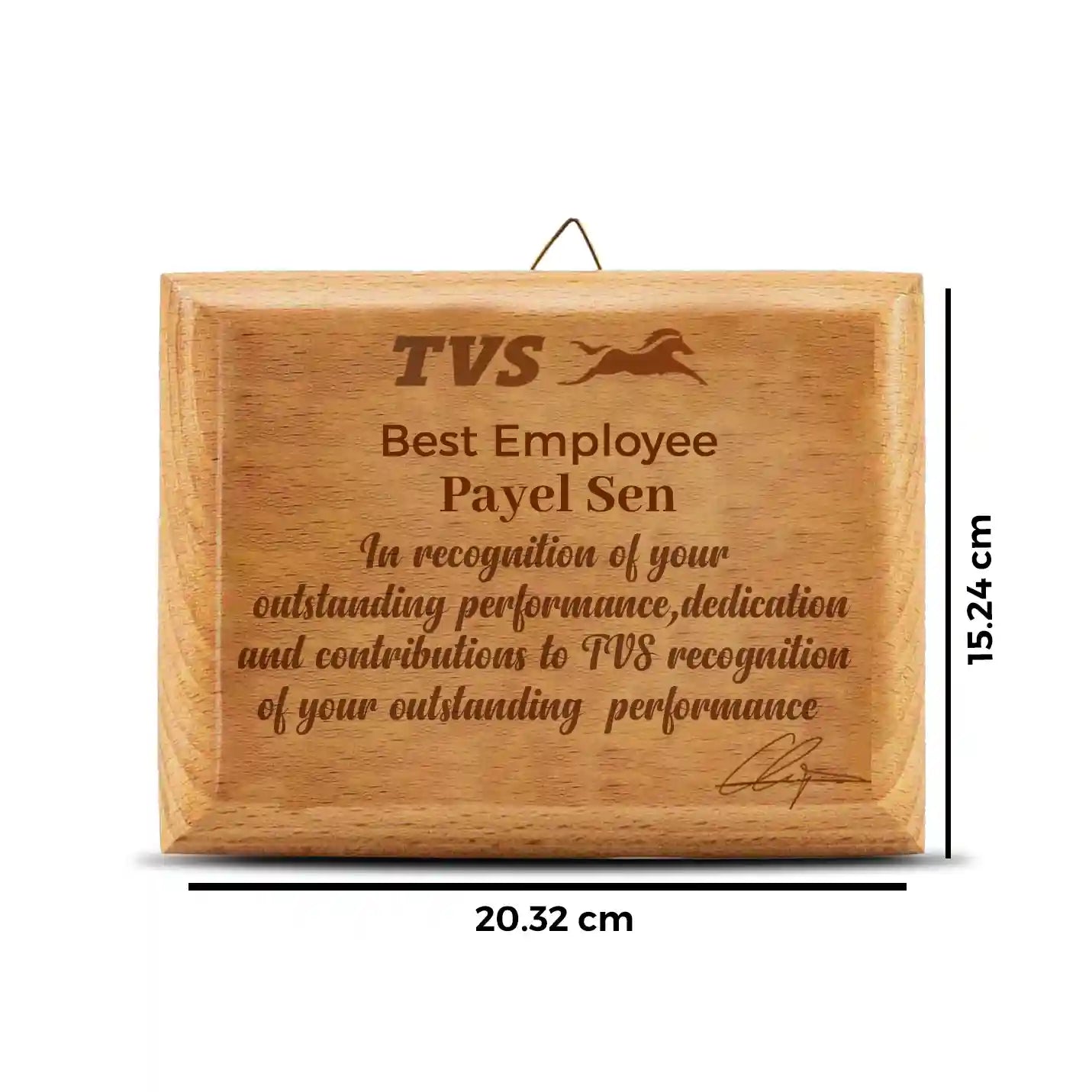 Premium Wooden Laser-Engraved Plaque