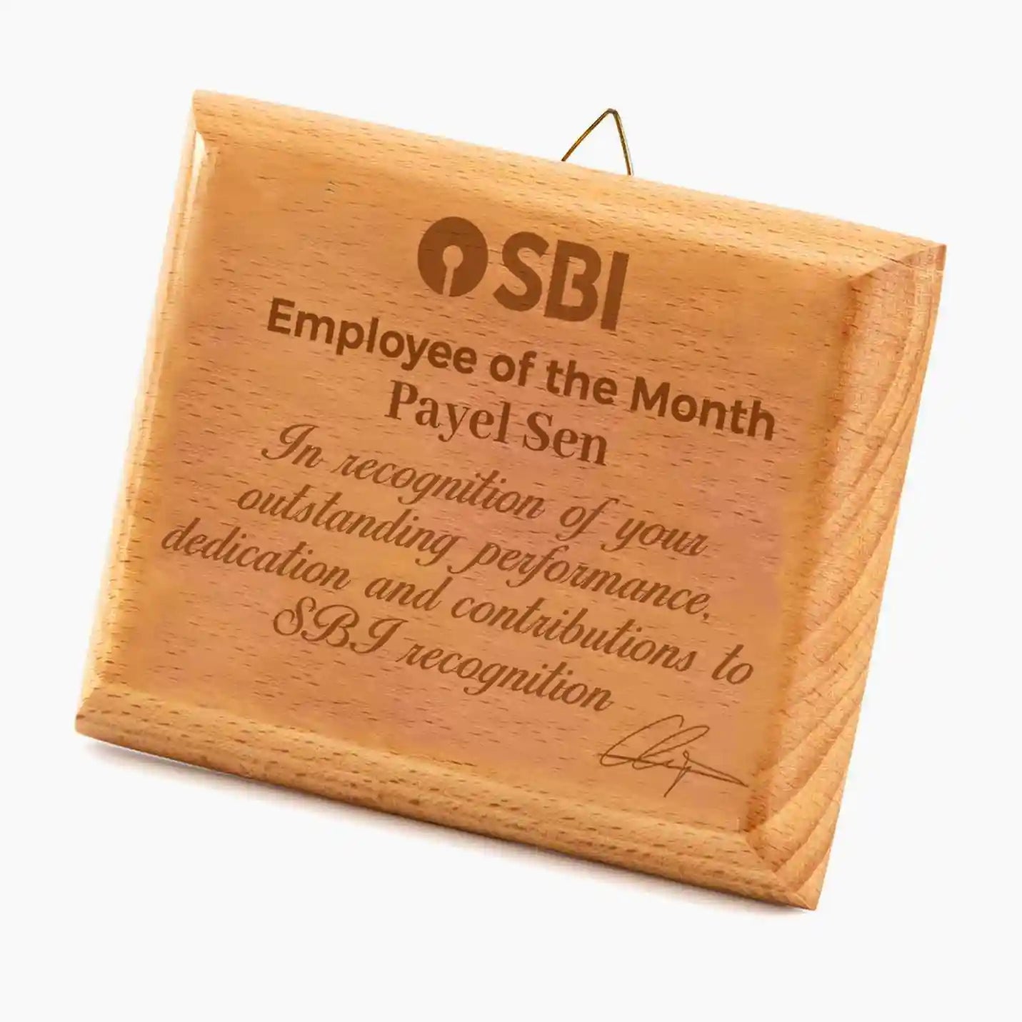 Top-quality Wooden Laser-Engraved Plaque