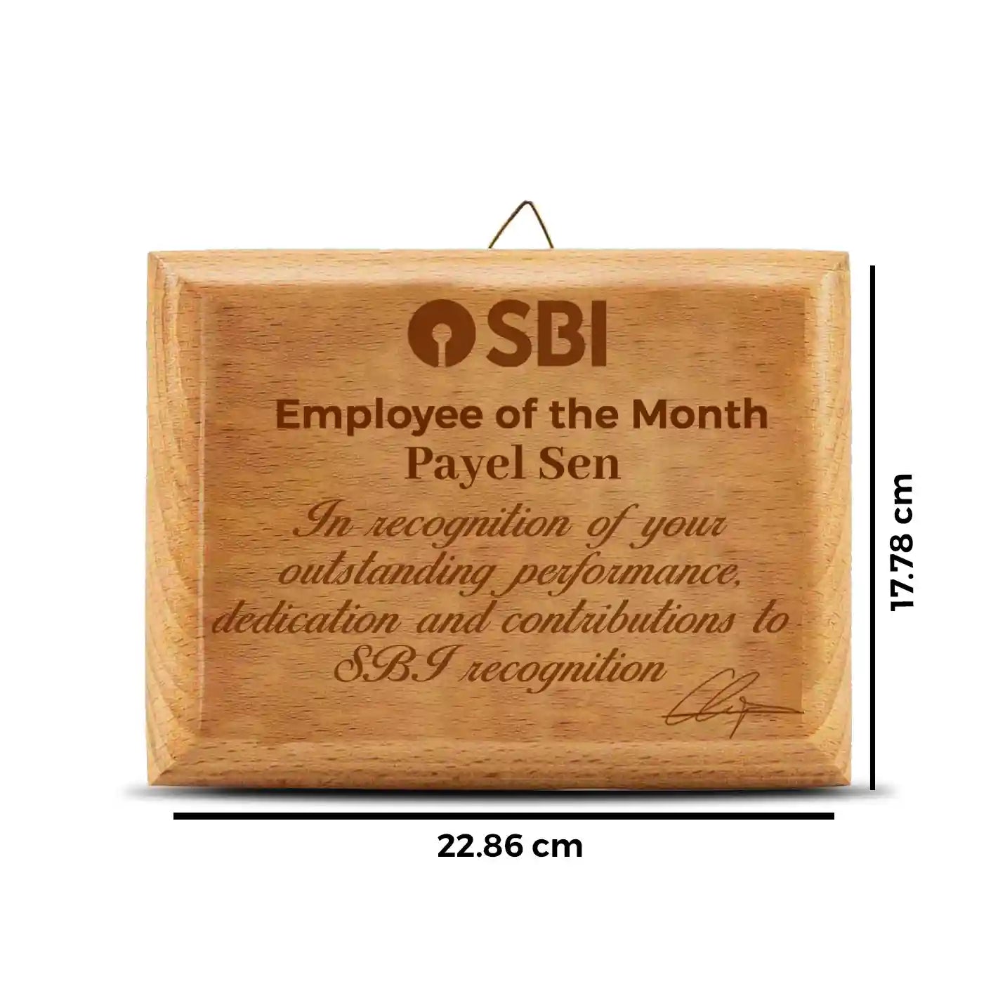 Top-quality Wooden Laser-Engraved Plaque