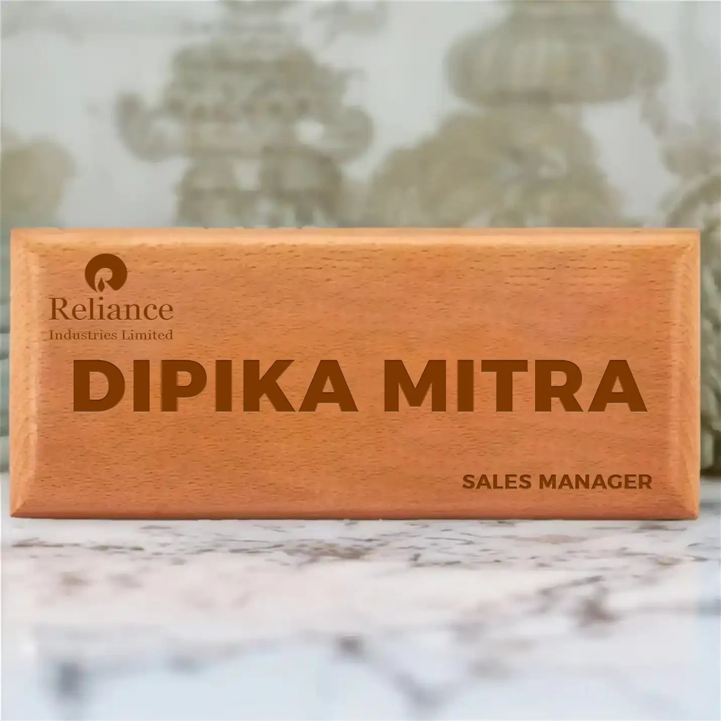 Top-quality Engraved Wooden Name Plate