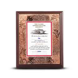 Classy Sublimatable Printed Metal Plaque with Walnut Finish