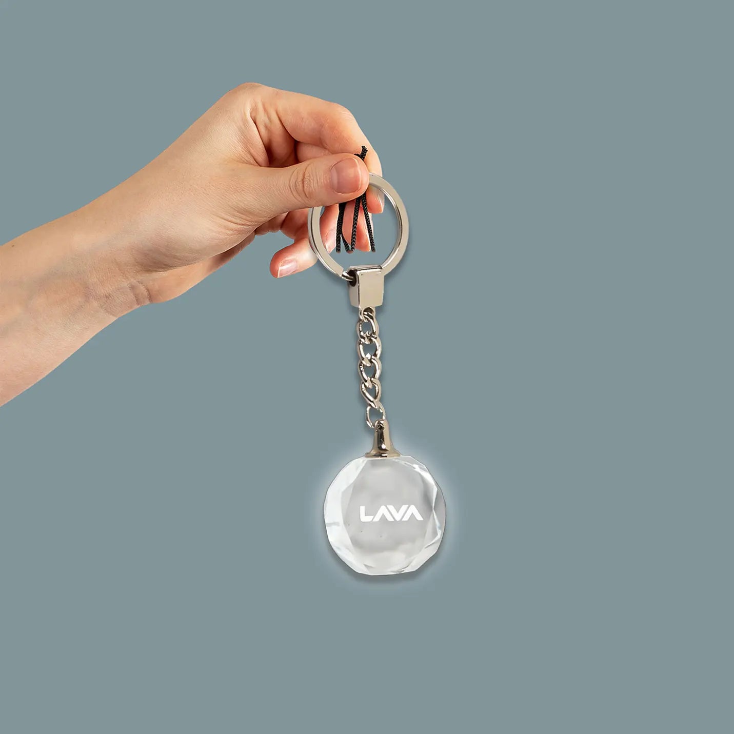 Glittering Crystal Laser-Engraved Key Chains Img 1