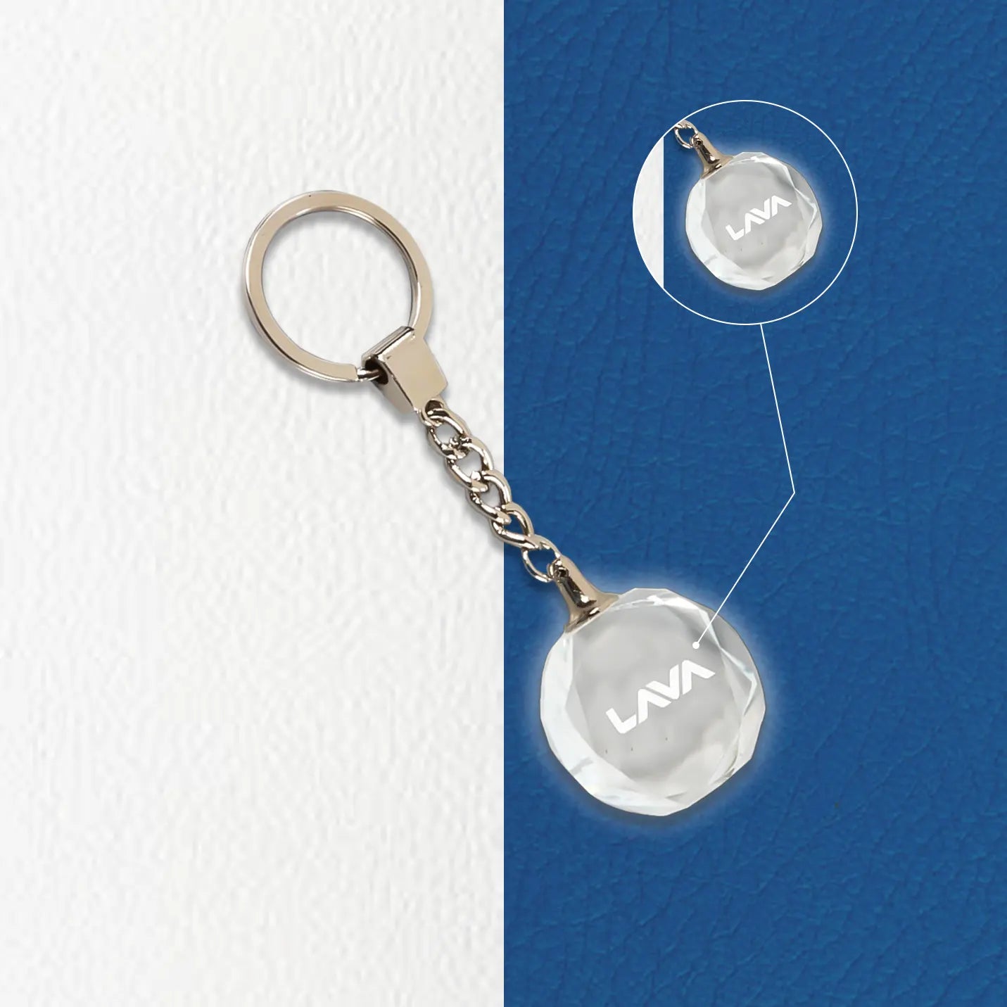 Glittering Crystal Laser-Engraved Key Chains Img 4