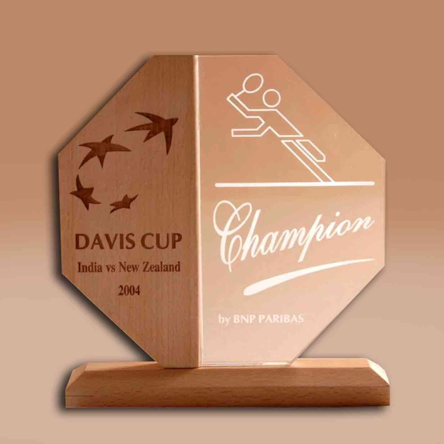 Elite Hexagonal Laser-Engraved Wooden Mementos