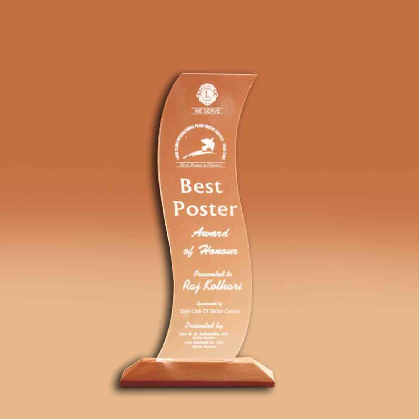 Customized Acrylic & Wood Fusion Trophies