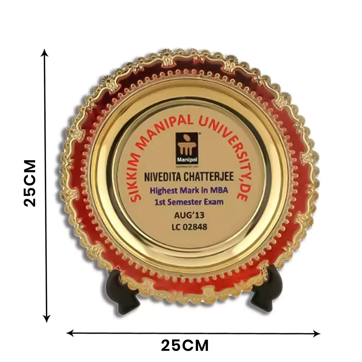 Top-tier Golden Metal Crests With Stand & Box