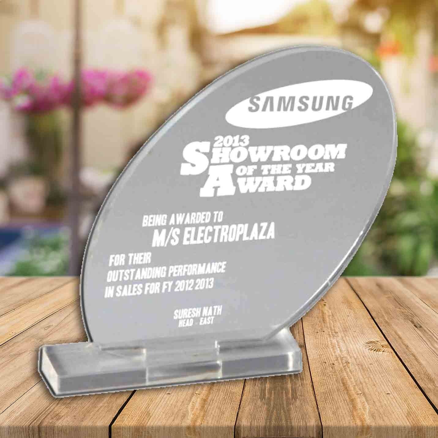 Acrylic Champions Elliptical Trophies