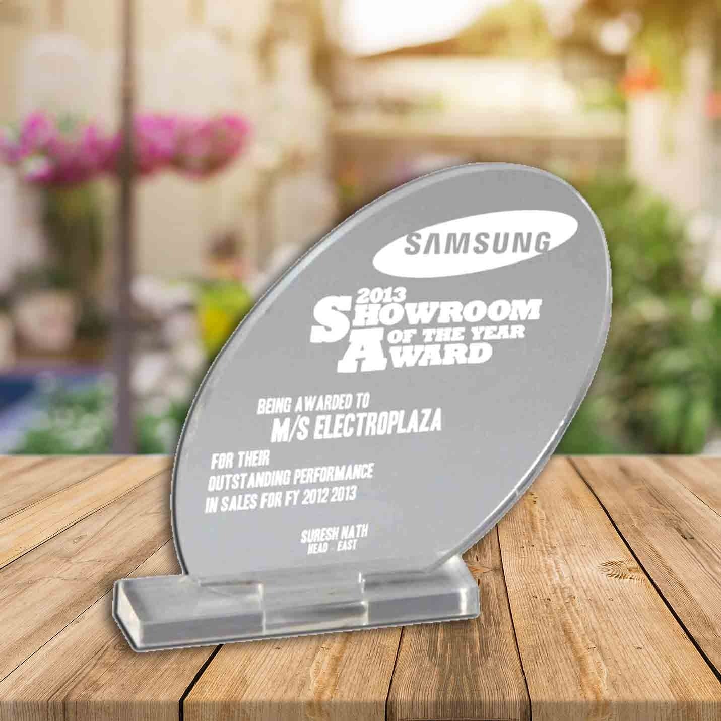 Corporate Acrylic Elliptical Trophies