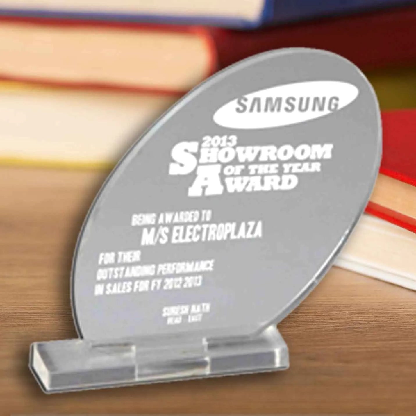 Personalized Acrylic Elliptical Trophies