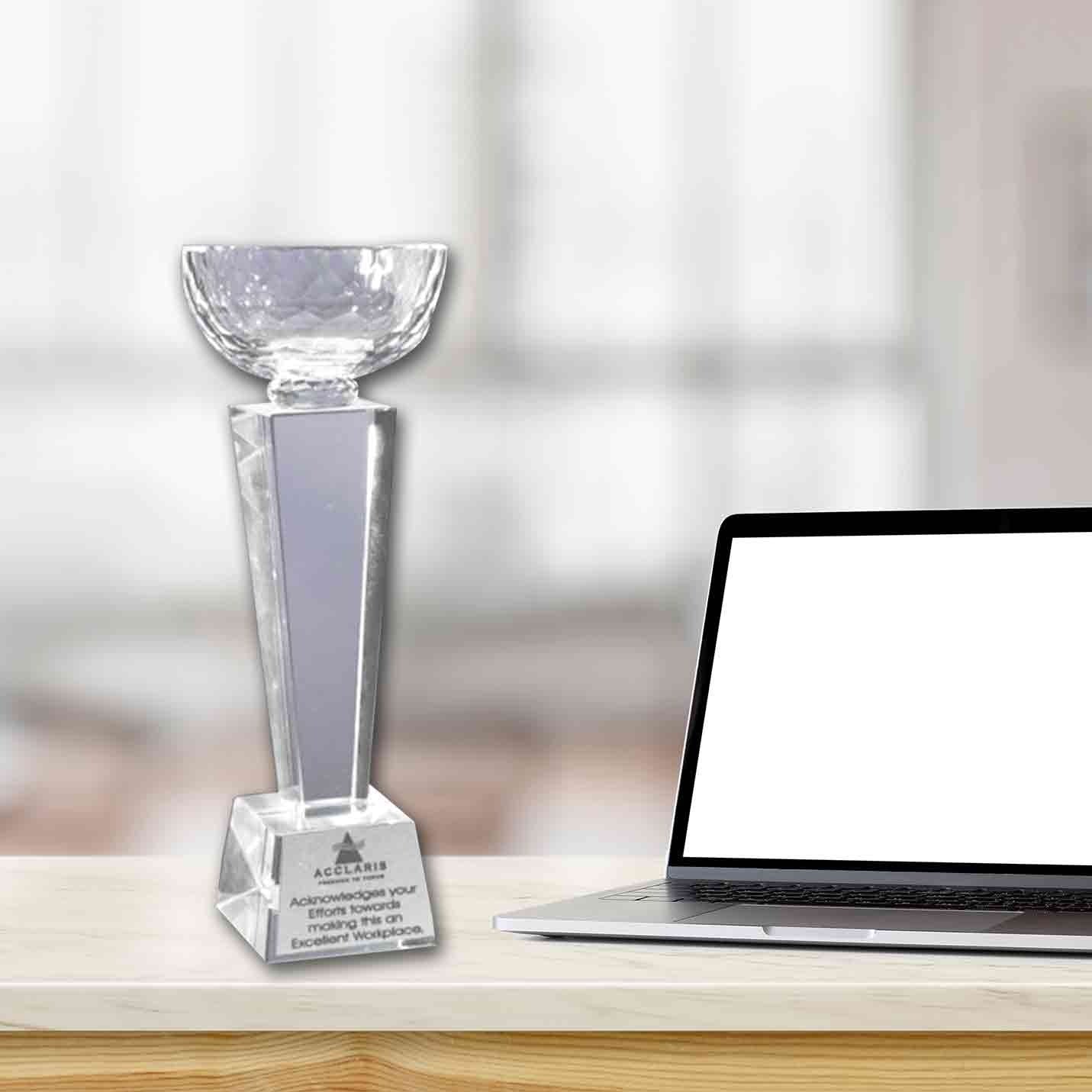 Customised Crystal Champions Trophies