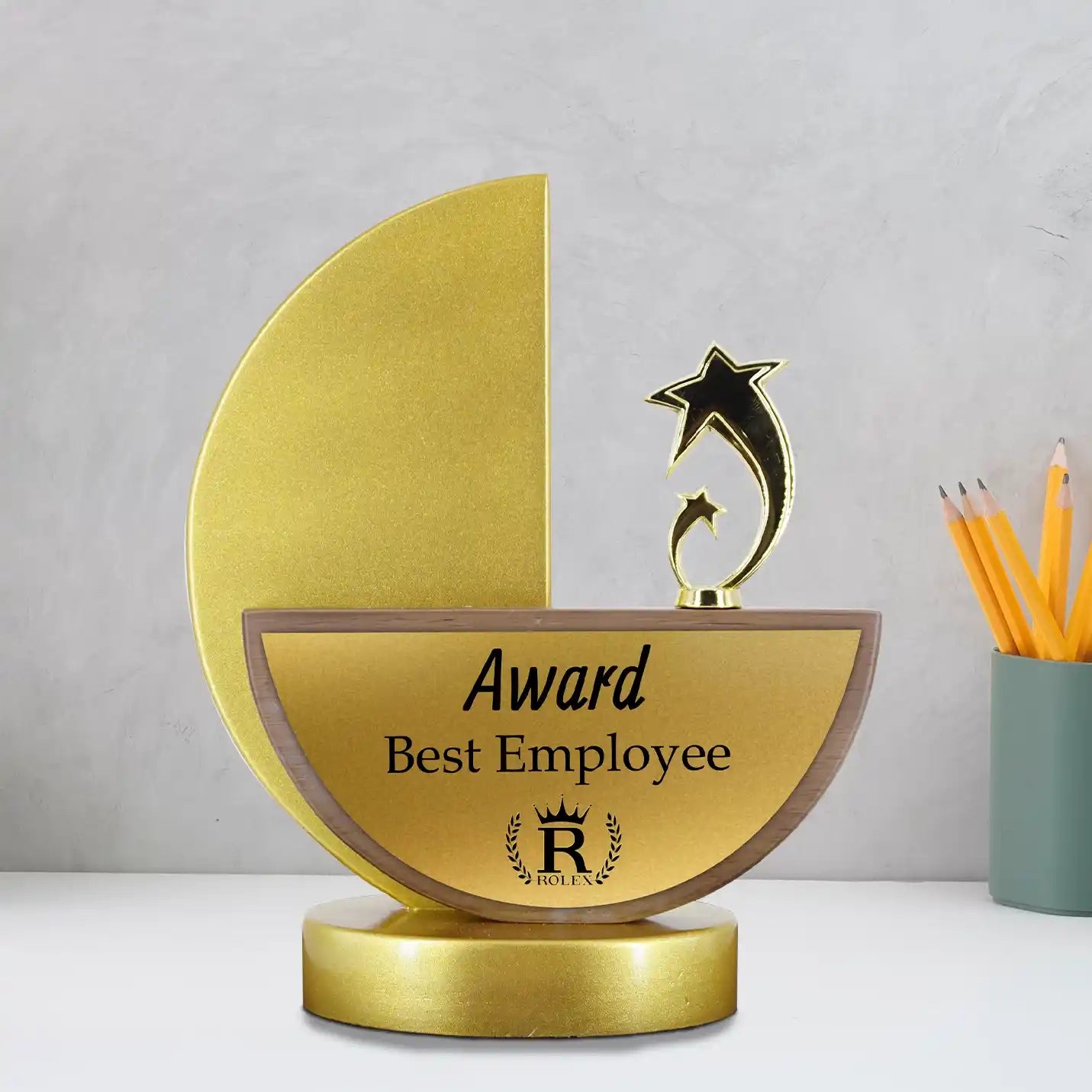 Semi-Circle Golden Star Trophies