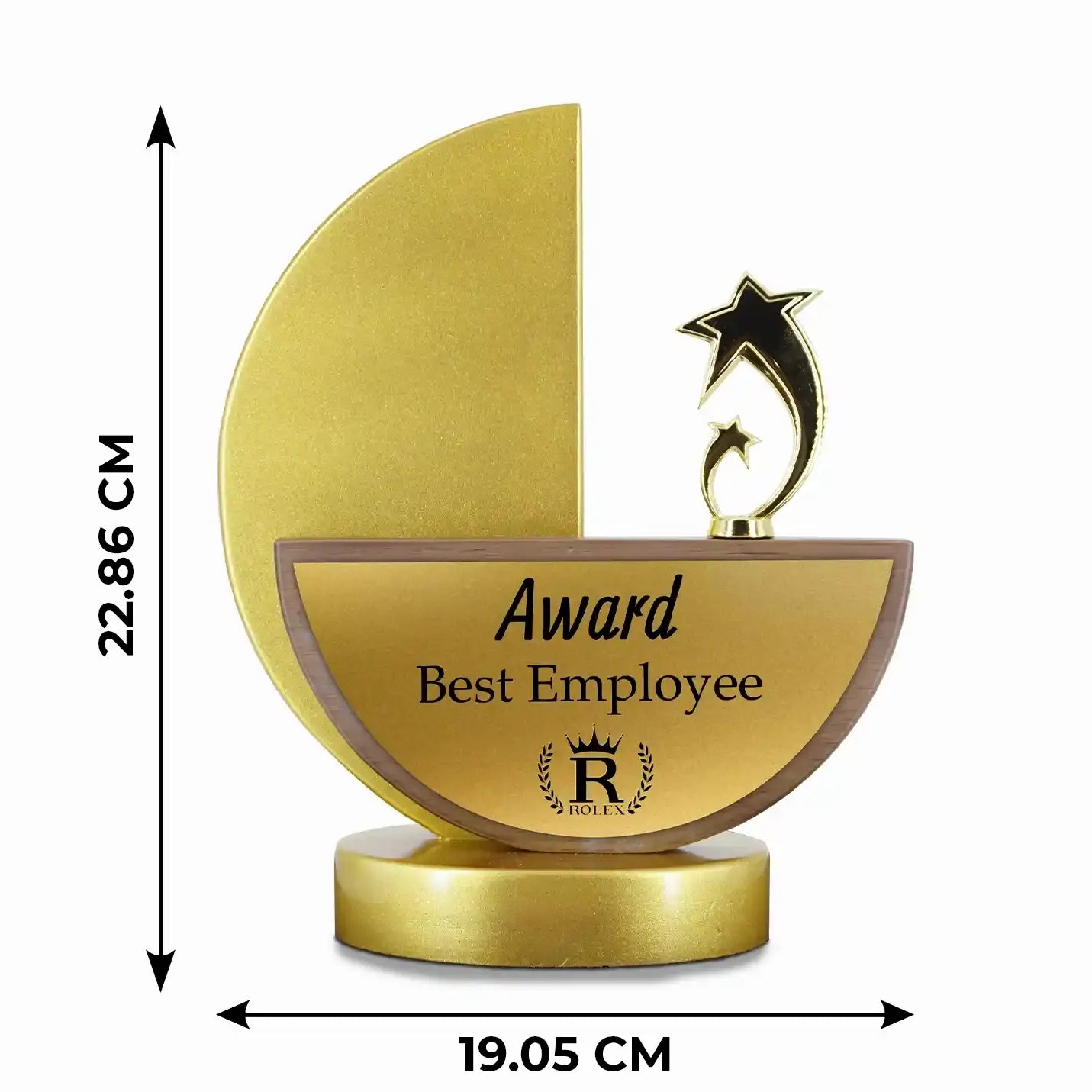 Premium-Quality Semi-Circle Golden Star Trophies Img 2