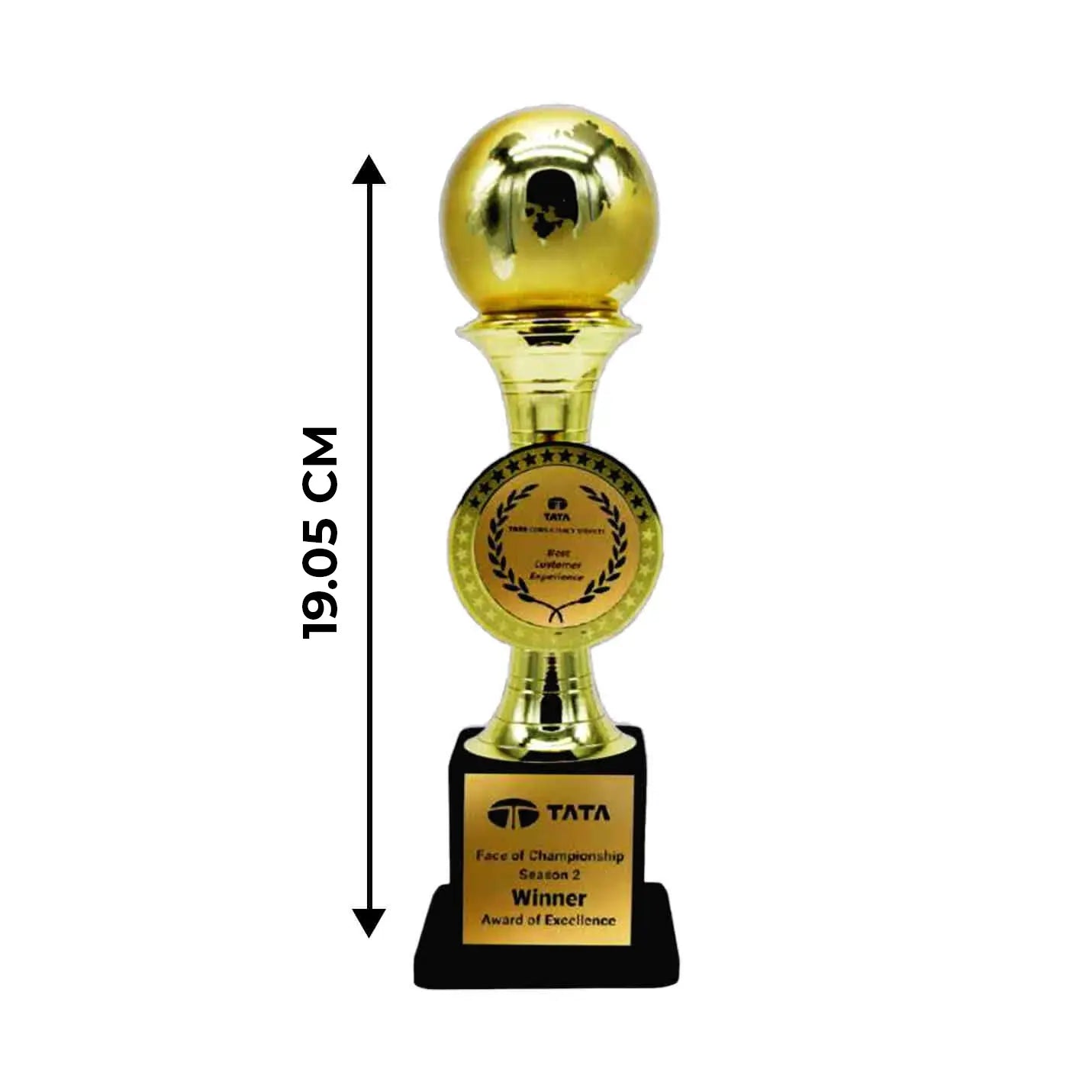 Top-Quality Victory Metal Trophy with Crystal Ball Img 2