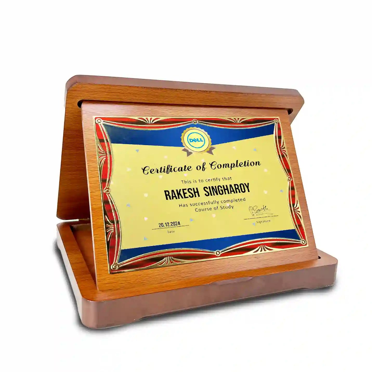 Best-quality Triumph Rectangular Wood & Metal Memento
