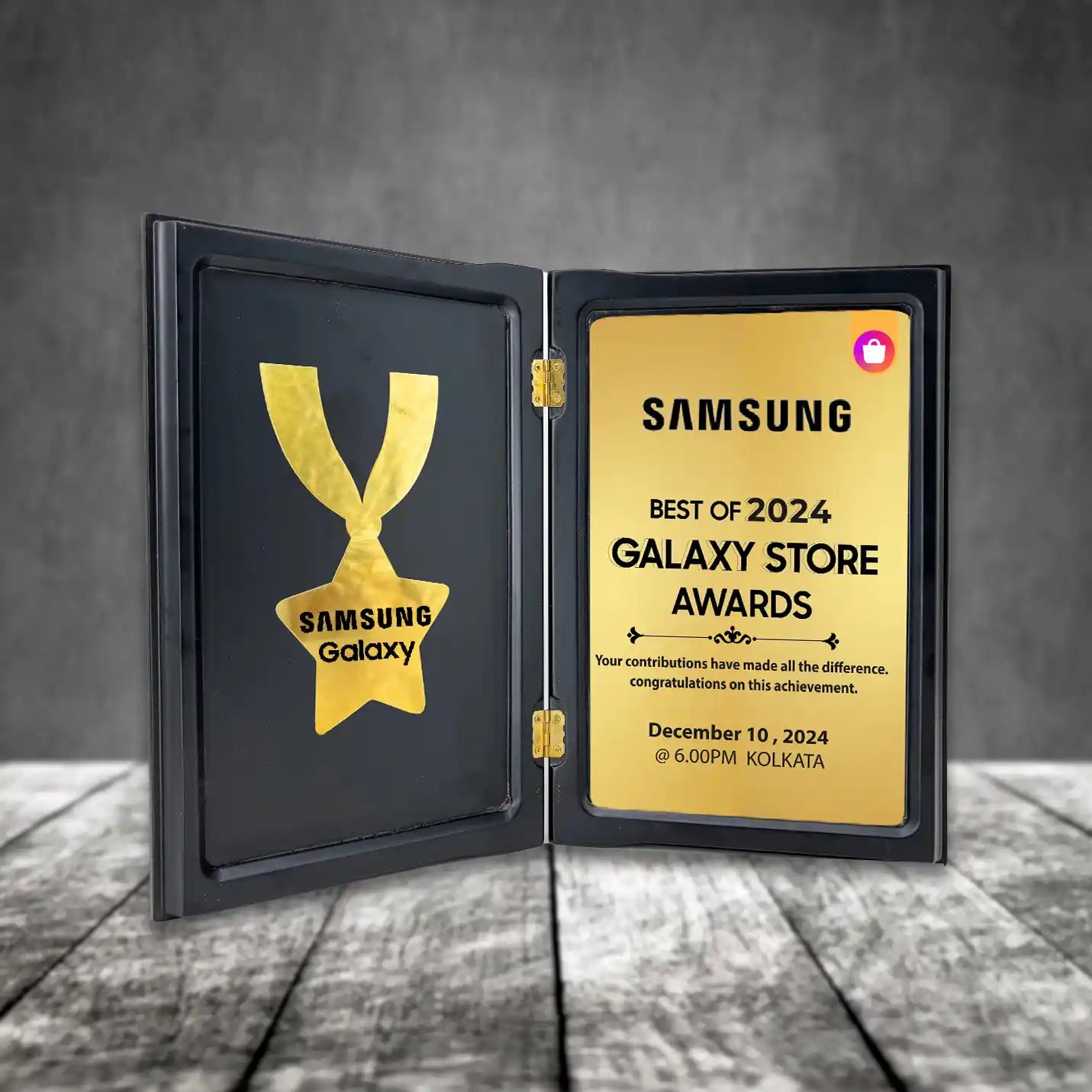 Exquisite Book-Shaped Academic Wooden Memento