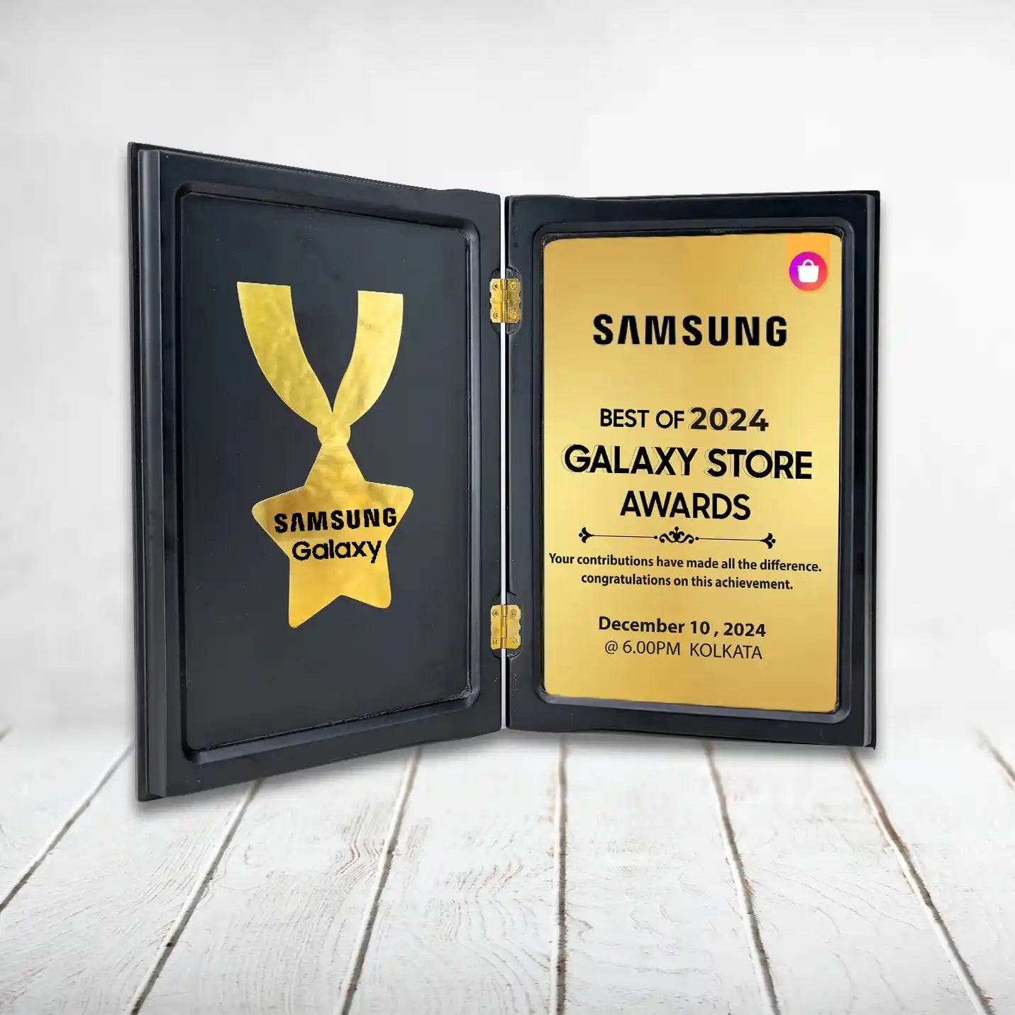 Exquisite Book-Shaped Academic Wooden Memento