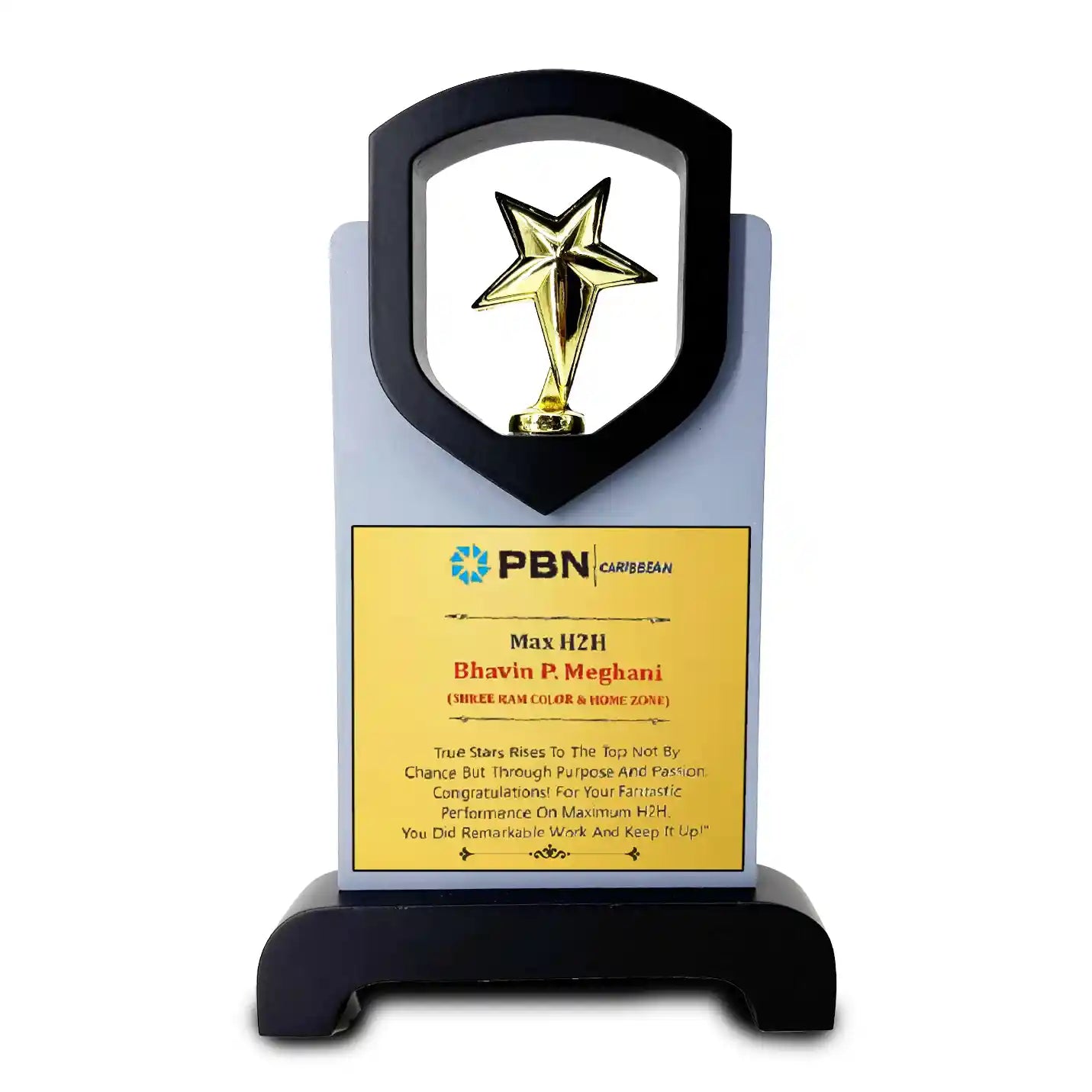 Premium-quality Victory Wooden Star Trophy