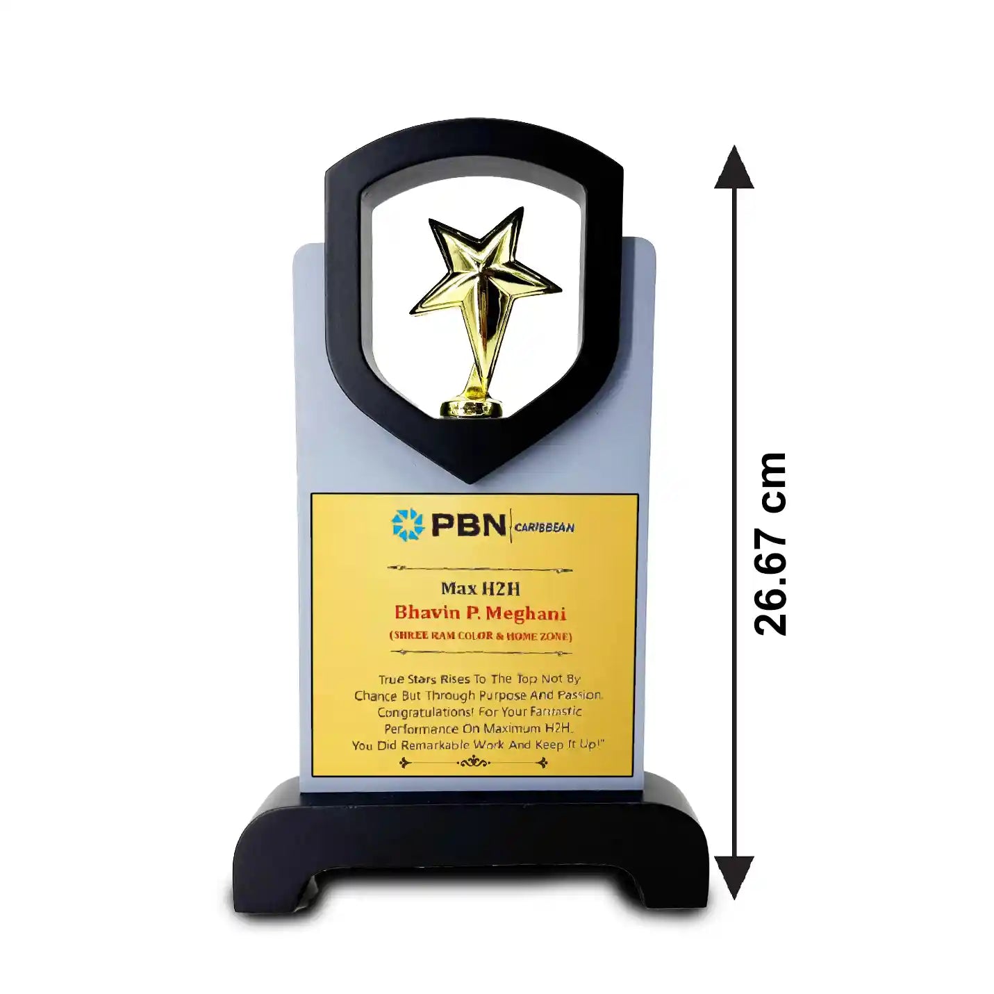 Premium-quality Victory Wooden Star Trophy