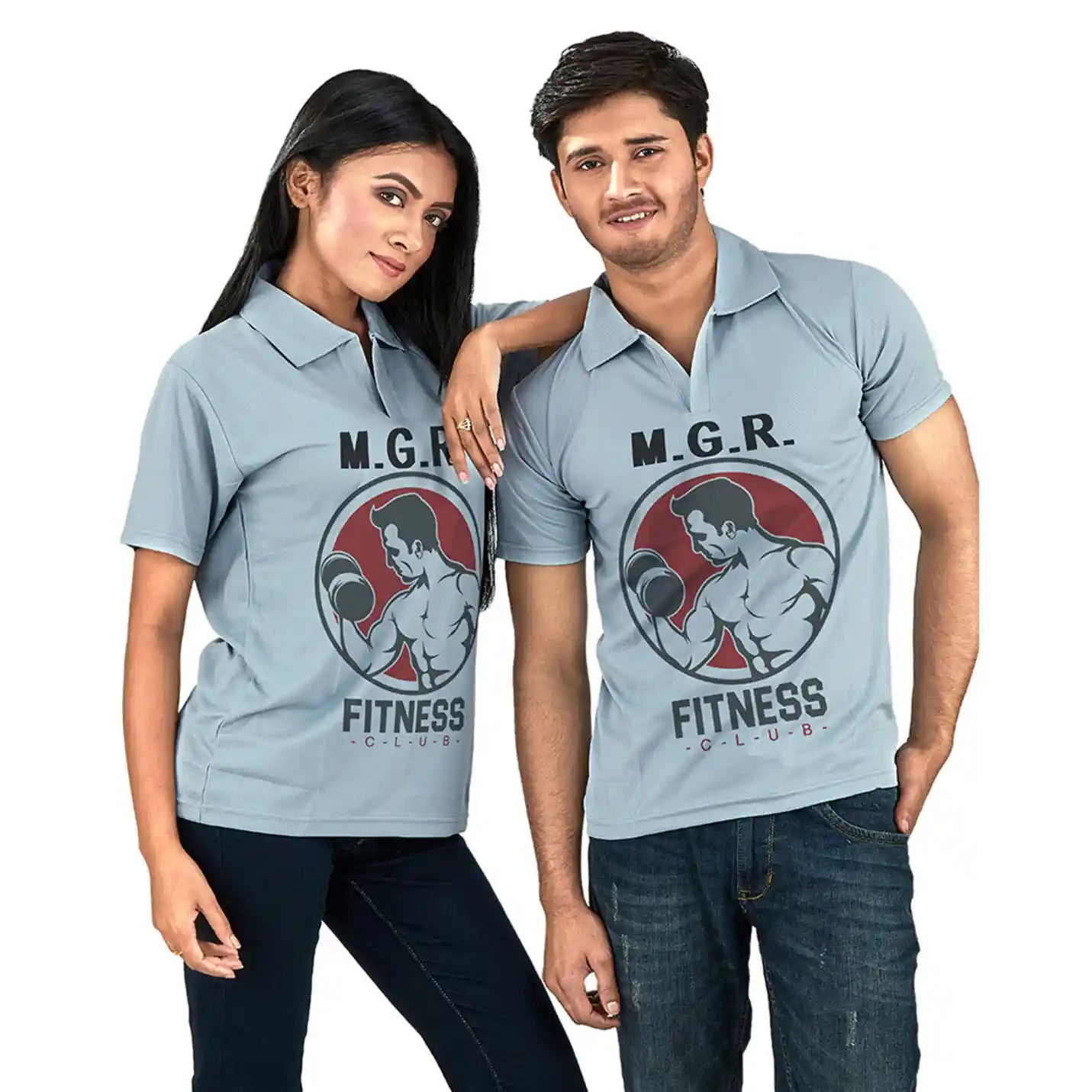 Vibrant Sublimatable Polo Neck Grey T-shirts Img 2