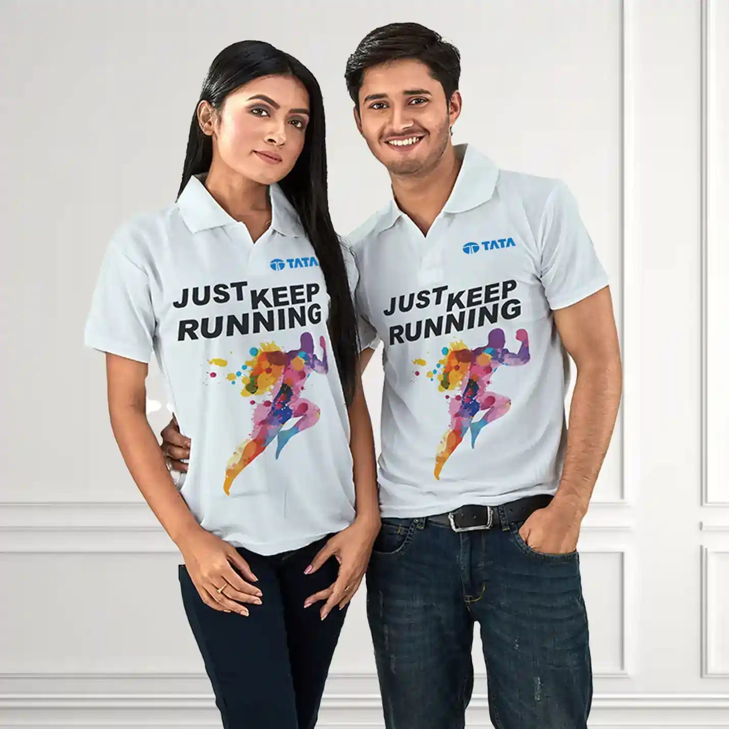 Timeless Sublimatable Polo Neck Peach T-shirts  Img 1