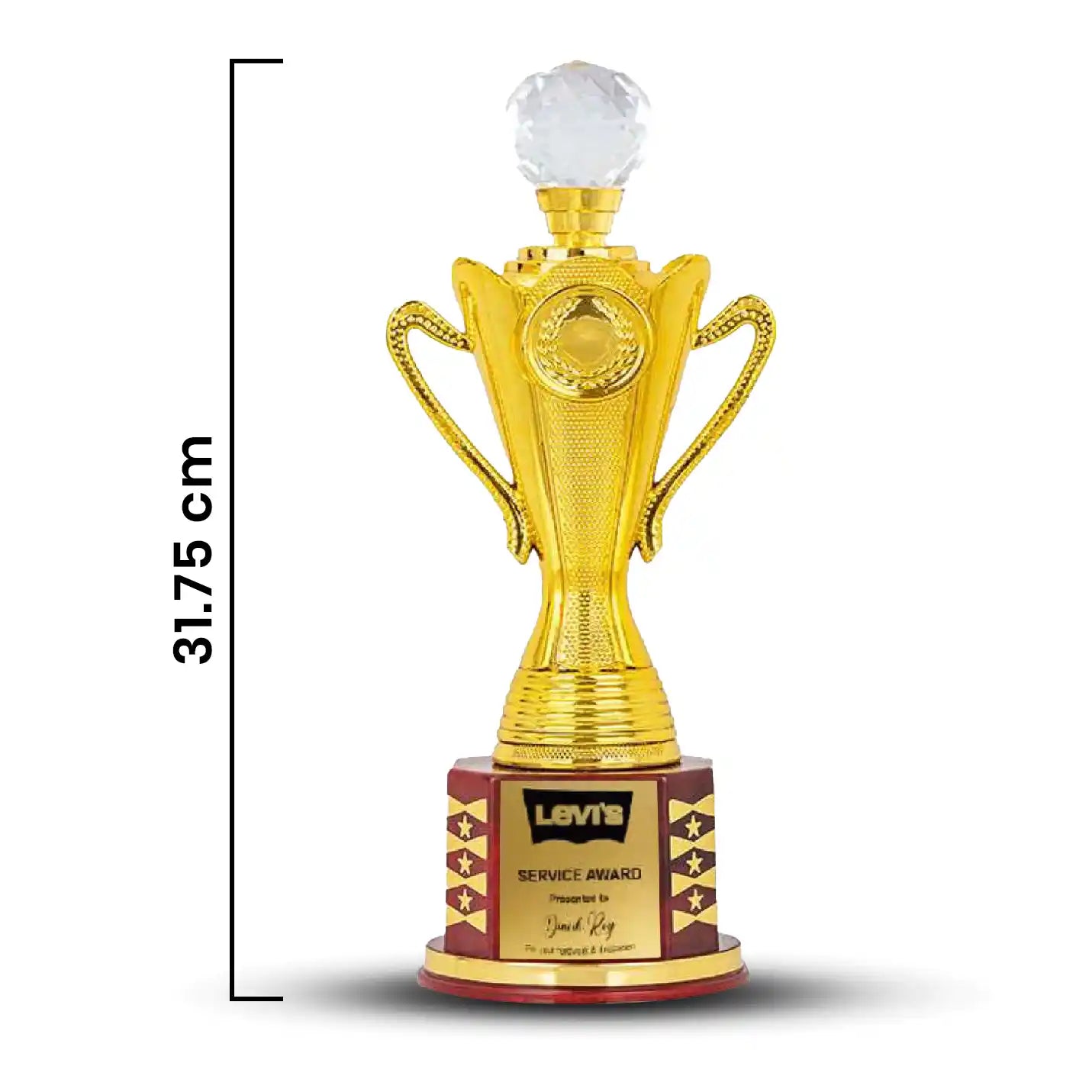 Triumph Crystal-Crowned Golden Trophy Img 3