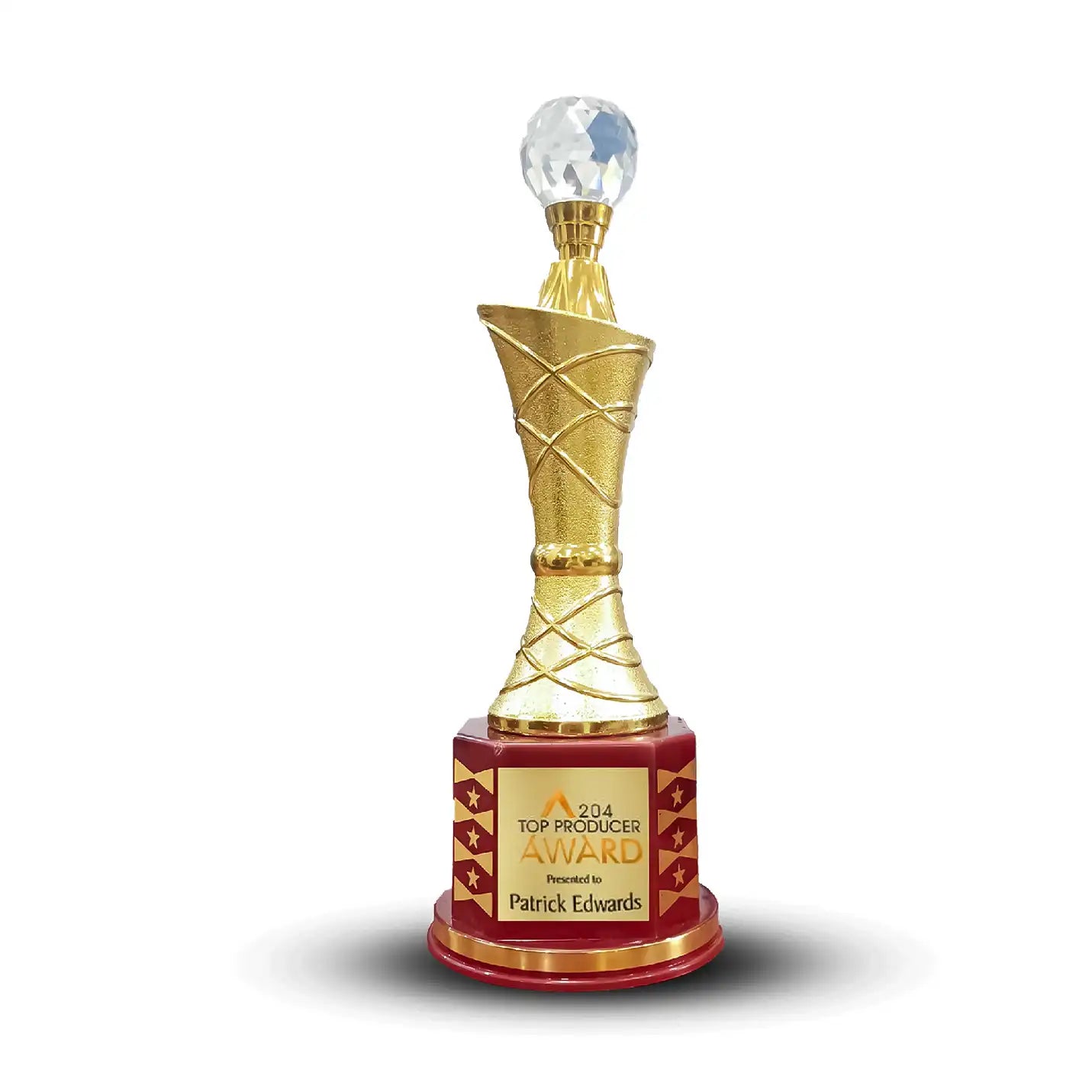 Premium-Quality Crystal-Studded Majestic Trophy Img 2